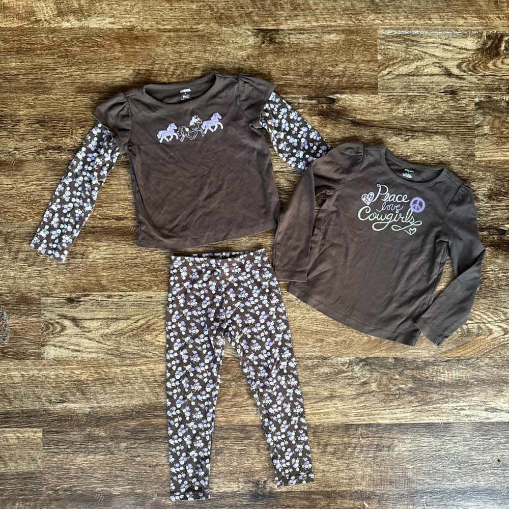 Vintage Gymboree girls cowgirl at heart 3 piece set size 5/6